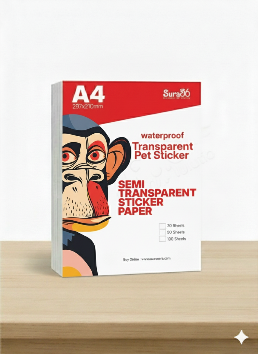 Fully transparent inkject sticker 20 Papers