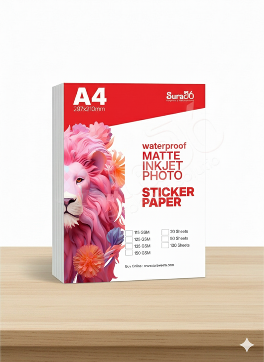 128 GSM Water Proof  Matte Sticker Paper